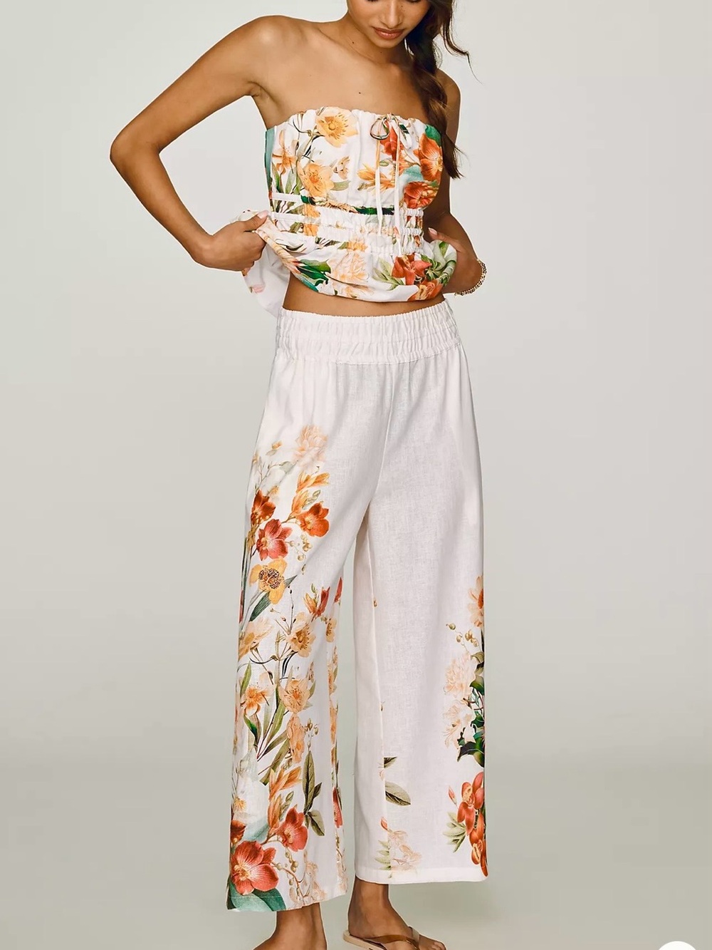 Anthropologie Somerset linen pant SET  S/M NWT
(Top & pants)